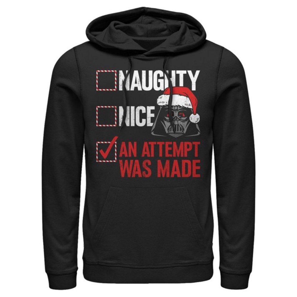 Disney Star Wars Christmas Vader Attempt Made Pull Over Hoodie